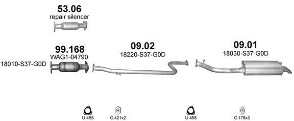 Išmetimo sistema POLMO POLMO00214