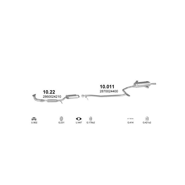Išmetimo sistema POLMO POLMO00218