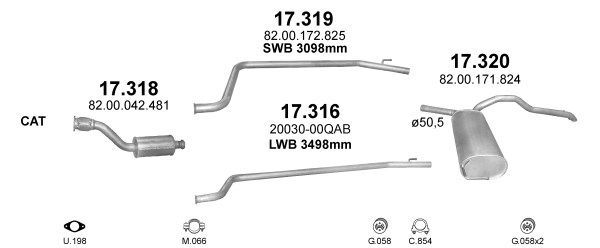 Išmetimo sistema POLMO POLMO00305
