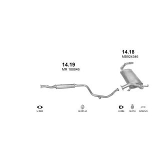 Išmetimo sistema POLMO POLMO00442