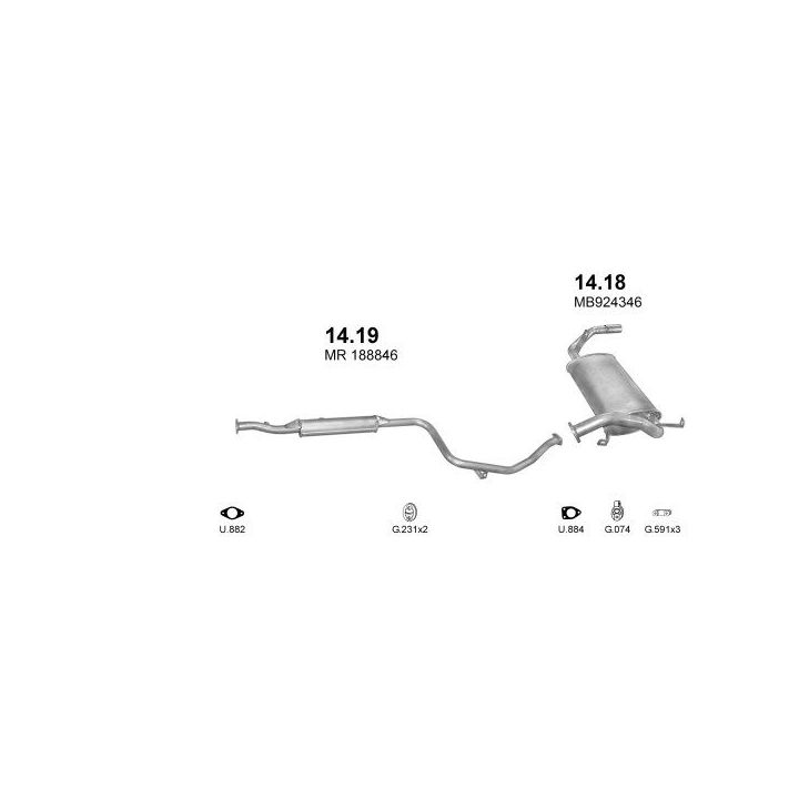 Išmetimo sistema POLMO POLMO00442