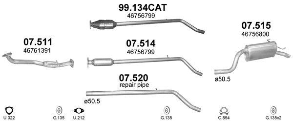 Išmetimo sistema POLMO POLMO00556