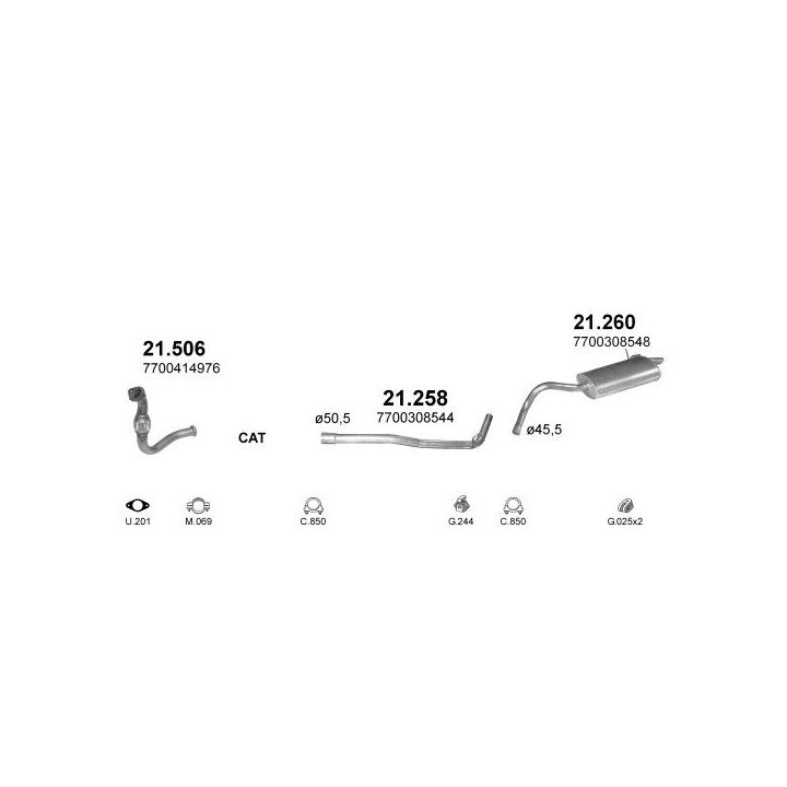 Išmetimo sistema POLMO POLMO00608