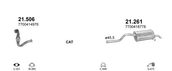 Išmetimo sistema POLMO POLMO00609