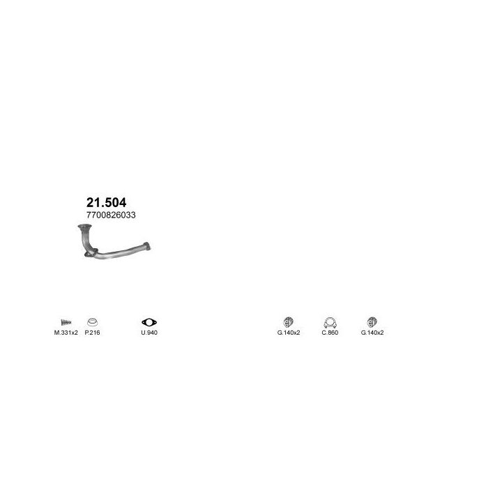 Išmetimo sistema POLMO POLMO00610