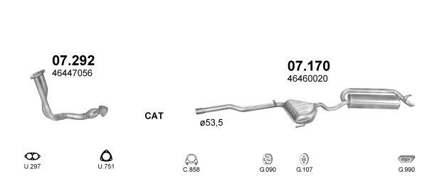 Išmetimo sistema POLMO POLMO00645