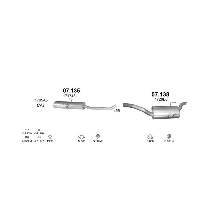 Išmetimo sistema POLMO POLMO00657