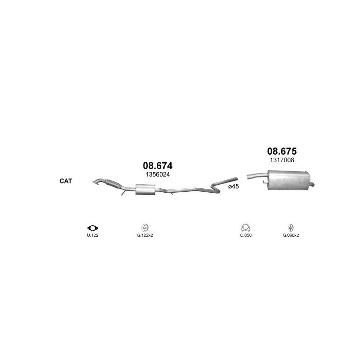 Išmetimo sistema POLMO POLMO00690