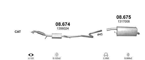 Išmetimo sistema POLMO POLMO00690