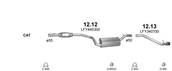 Išmetimo sistema POLMO POLMO00729
