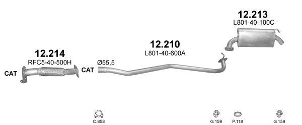 Išmetimo sistema POLMO POLMO00740