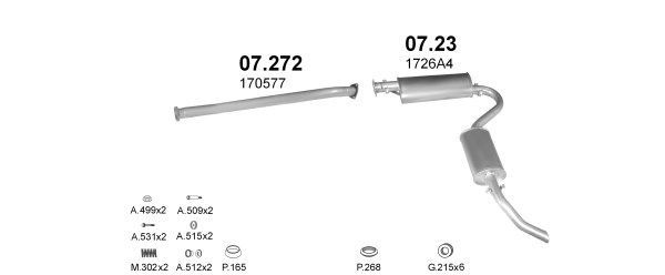 Išmetimo sistema POLMO POLMO00810