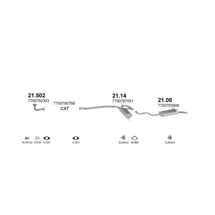 Išmetimo sistema POLMO POLMO00830