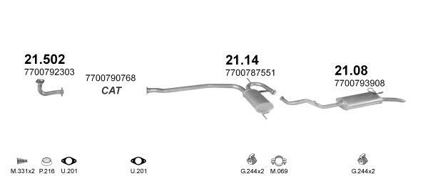 Išmetimo sistema POLMO POLMO00830