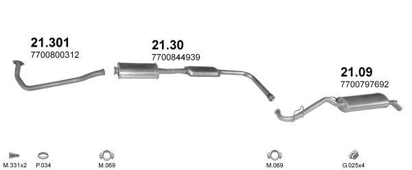 Išmetimo sistema POLMO POLMO00833