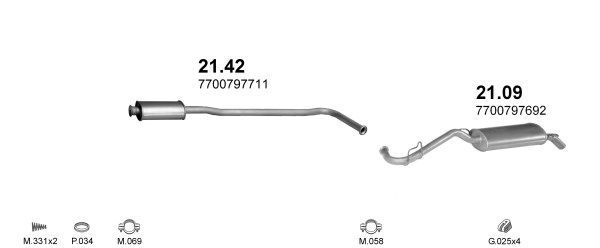 Išmetimo sistema POLMO POLMO00837