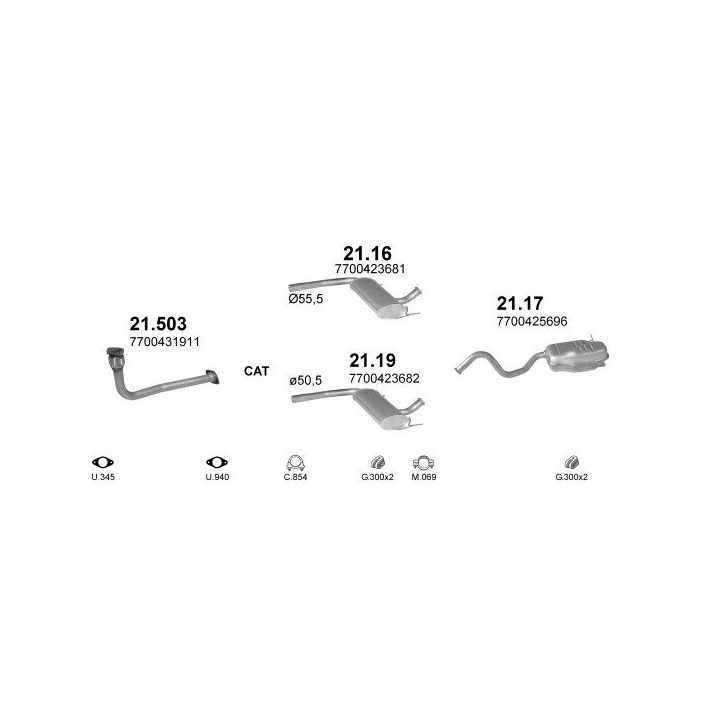 Išmetimo sistema POLMO POLMO00840