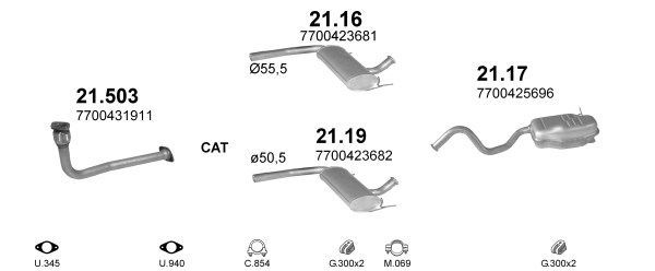 Išmetimo sistema POLMO POLMO00840