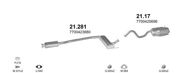 Išmetimo sistema POLMO POLMO00842