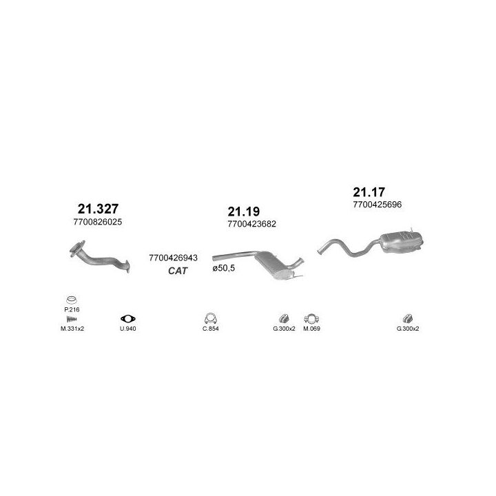 Išmetimo sistema POLMO POLMO00843