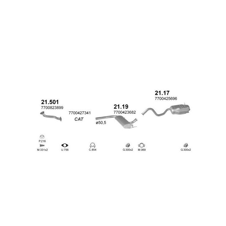 Išmetimo sistema POLMO POLMO00844
