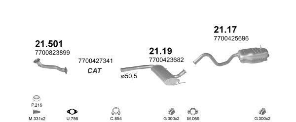 Išmetimo sistema POLMO POLMO00844