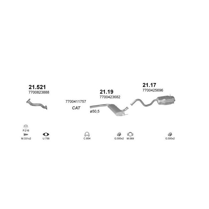 Išmetimo sistema POLMO POLMO00845