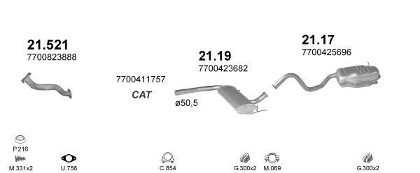 Išmetimo sistema POLMO POLMO00845