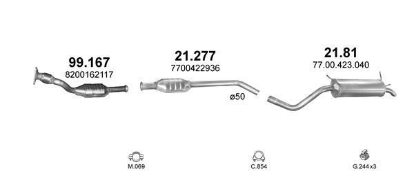 Išmetimo sistema POLMO POLMO00848
