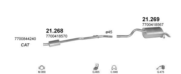 Išmetimo sistema POLMO POLMO00865