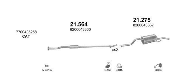 Išmetimo sistema POLMO POLMO00866