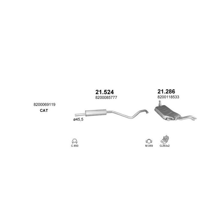 Išmetimo sistema POLMO POLMO00872