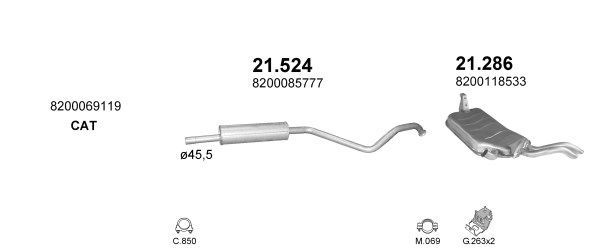 Išmetimo sistema POLMO POLMO00872