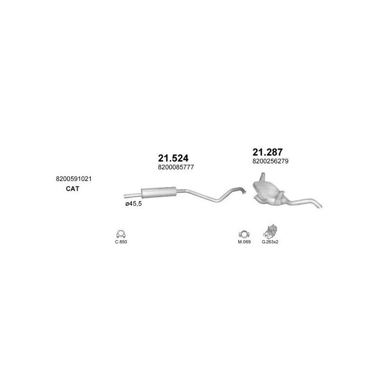 Išmetimo sistema POLMO POLMO00875