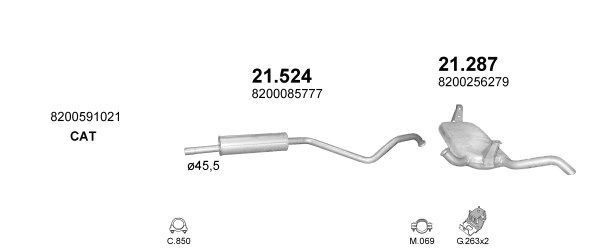 Išmetimo sistema POLMO POLMO00875