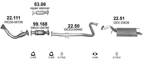 Išmetimo sistema POLMO POLMO00880