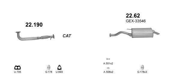 Išmetimo sistema POLMO POLMO00882