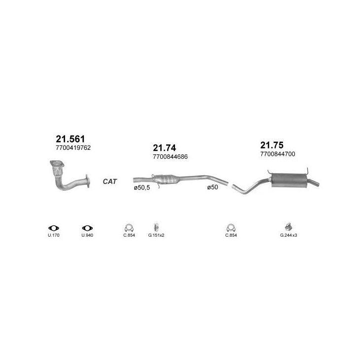 Išmetimo sistema POLMO POLMO00908