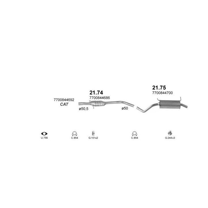 Išmetimo sistema POLMO POLMO00909