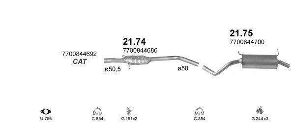 Išmetimo sistema POLMO POLMO00909