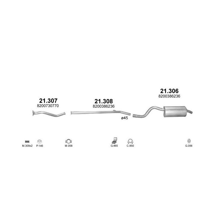 Išmetimo sistema POLMO POLMO00923