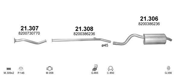 Išmetimo sistema POLMO POLMO00923