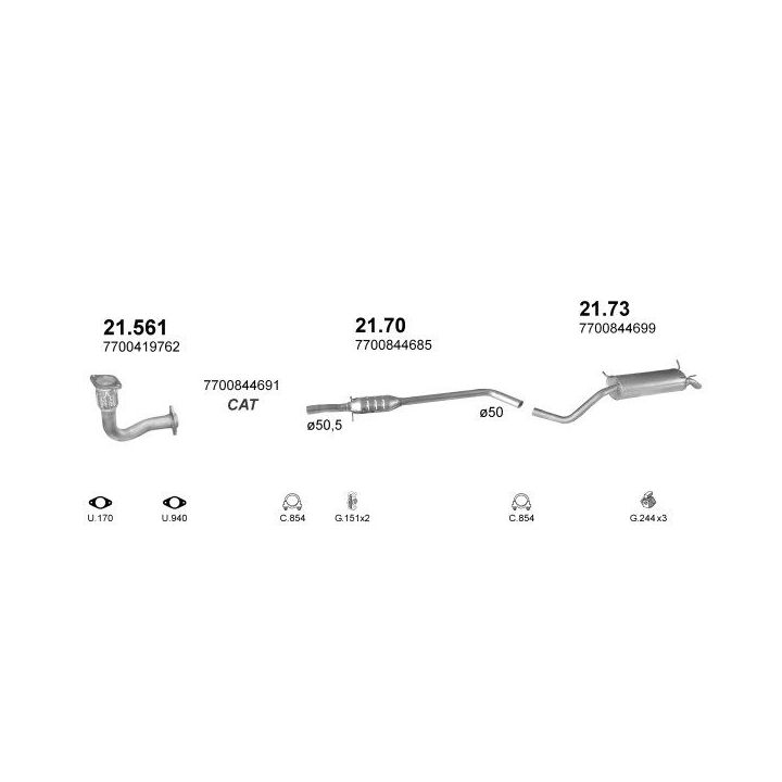 Išmetimo sistema POLMO POLMO00928