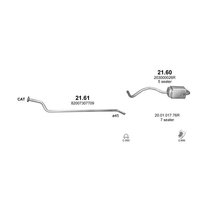 Išmetimo sistema POLMO POLMO00929