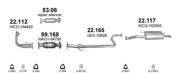 Išmetimo sistema POLMO POLMO00938