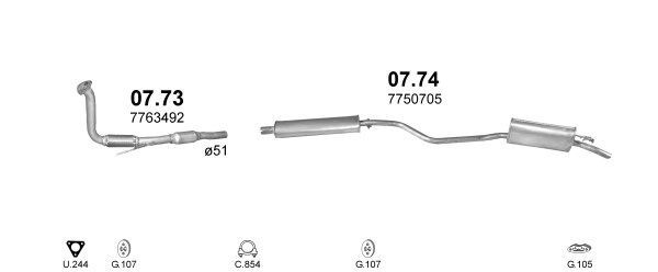 Išmetimo sistema POLMO POLMO01009