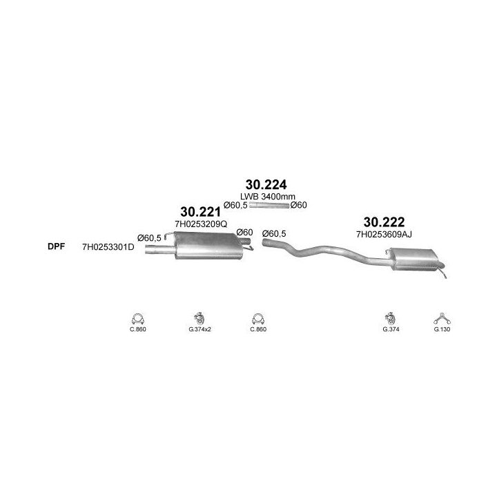 Išmetimo sistema POLMO POLMO01018