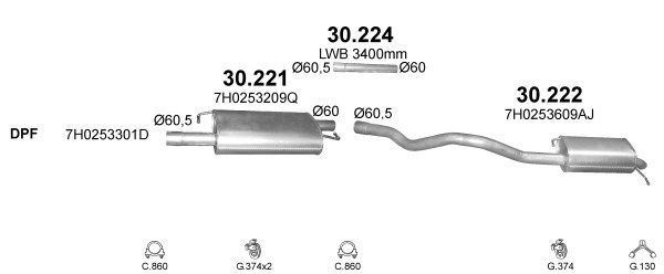 Išmetimo sistema POLMO POLMO01018
