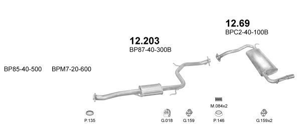 Išmetimo sistema POLMO POLMO01022