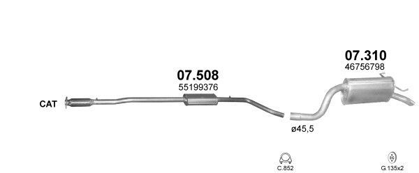Išmetimo sistema POLMO POLMO01112